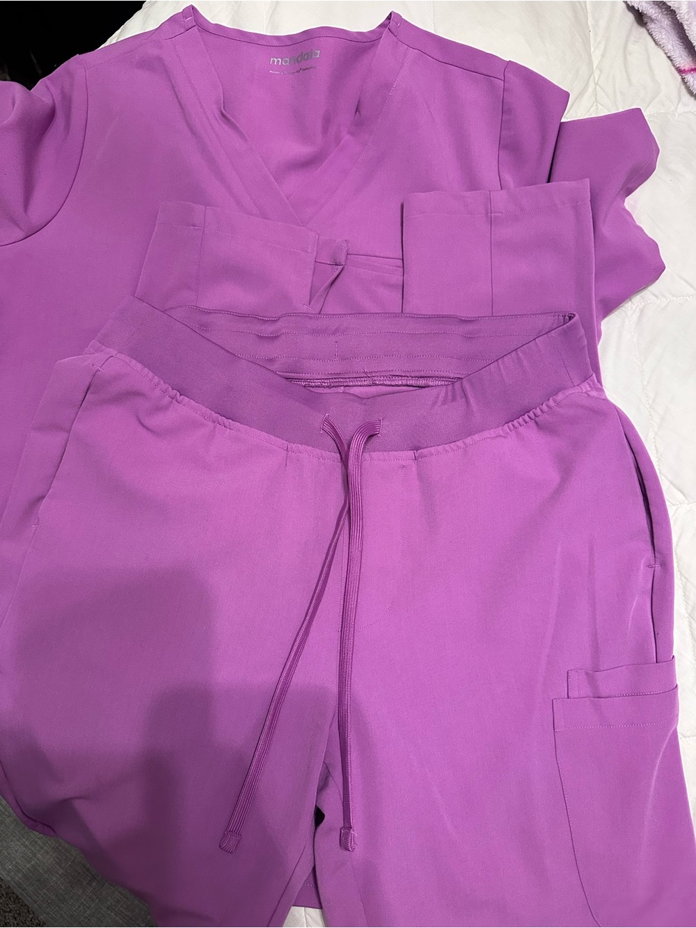 Magenta Women's Drawstring Scrub Pants